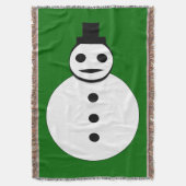Snowman Throw Blanket glimlachen Deken (Voorkant Verticaal)