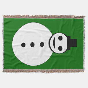 Snowman Throw Blanket glimlachen Deken