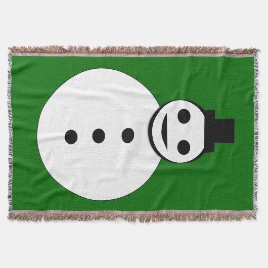 Snowman Throw Blanket glimlachen Deken (Voorkant)