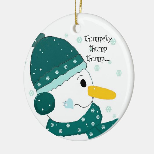 Snowman - Thumpity Thump Thump Keramisch Ornament (Links)
