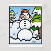 Snowman Tiffany briefkaart (Voorkant)