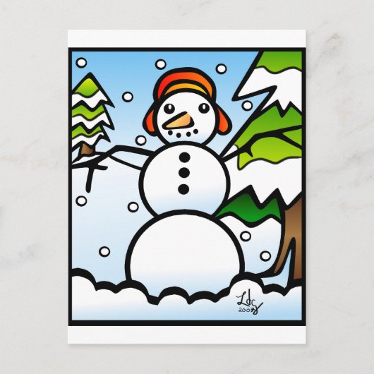 Snowman Tiffany briefkaart (Voorkant)