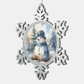 Snowman Tin Sneeuwvlok Ornament (Rechts)