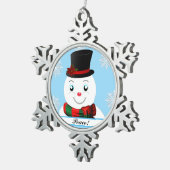 snowman tin sneeuwvlok ornament (Rechts)