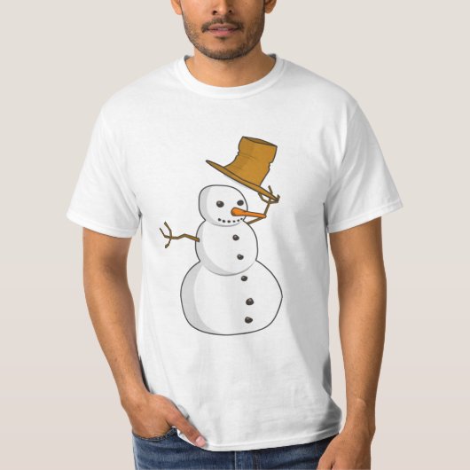 Snowman Tipping Pet Shirt (Voorkant)