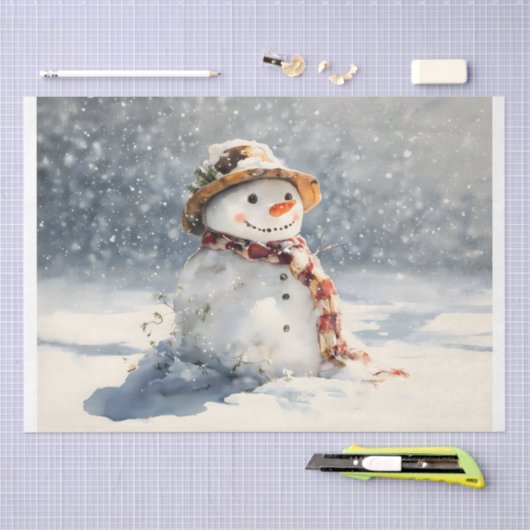 Snowman Tissuepapier (Craft)