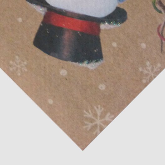 Snowman Tissuepapier (Detail)