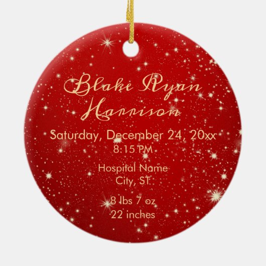 Snowman Top Hat – Baby Keepsake gepersonaliseerd Keramisch Ornament (Achterkant)