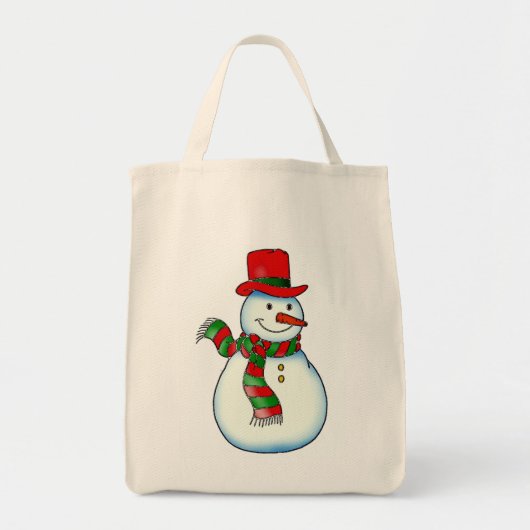 Snowman Tote Bag (Voorkant)