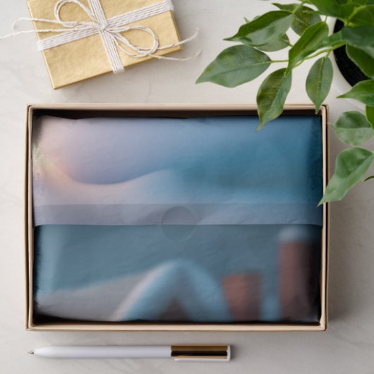 Snowman Town Illustration Large Tissuepapier (Geschenk)