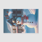 Snowman Town Illustration Small Tissuepapier (Voorkant)