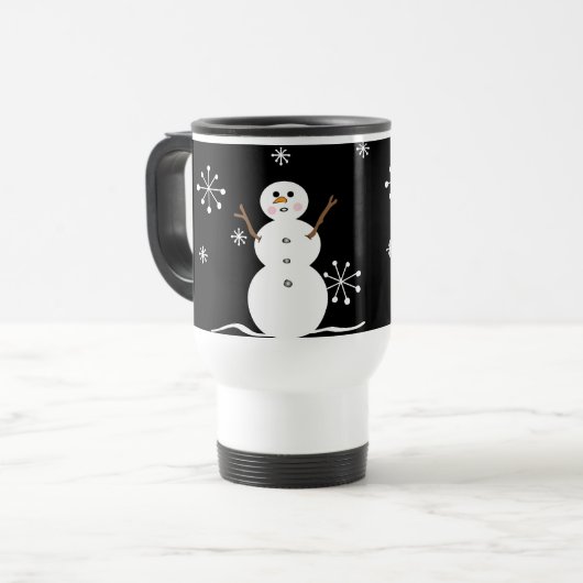 Snowman Travel Mug Reisbeker (Voorkant links)