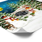 Snowman Tree Boerderij Poster (Hoek)
