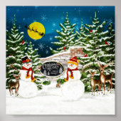 Snowman Tree Boerderij Poster (Voorkant)