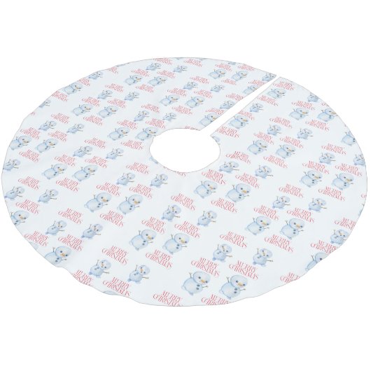 Snowman Tree Skirt Kerstboom Rok (Gekanteld)