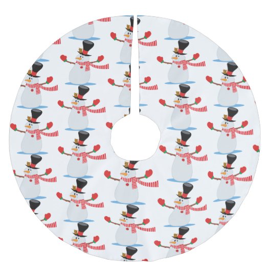 Snowman Tree Skirt Kerstboom Rok (Voorkant)