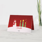 Snowman Trees en sterren Kaart (Achterkant)