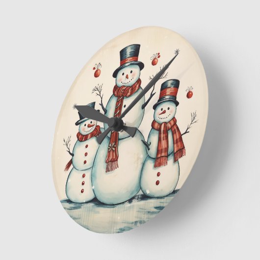 Snowman Trio Ronde Klok (Hoek)