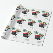 Snowman Truck Wrapping Paper van Snowman Cadeaupapier (Uitgerold)