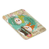 Snowman Typografie Speciaal Flexi Magnet Magneet (Rechterzijde)