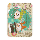 Snowman Typografie Speciaal Flexi Magnet Magneet (Verticaal)