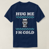 Snowman Ugly KerstSweater Ugly Hanukkah Hug M T-shirt (Design voorkant)