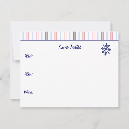 Snowman Uitnodiging (Achterkant)