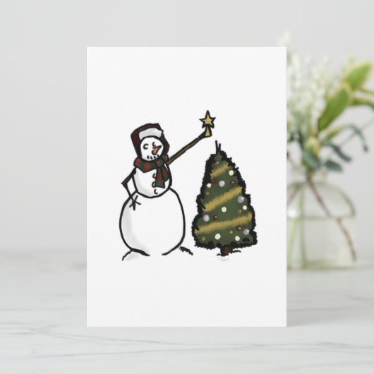 Snowman Uitnodiging (Staand voorkant)