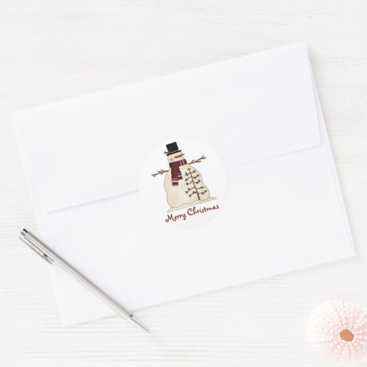 Snowman vakantie Stickers (Envelop)