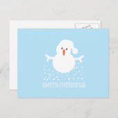 Snowman - Vakantiegroet Feestdagenkaart (Voorkant / Achterkant)