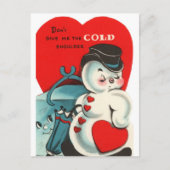 Snowman Valentijn Card Feestdagenkaart (Voorkant)