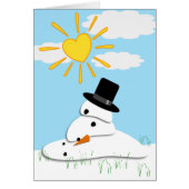Snowman Valentijnse Kaart (Voorkant)