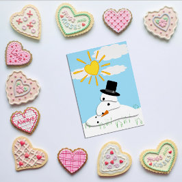 Snowman Valentijnse Kaart