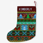 Snowman van de kerstzweten | Naam Kleine Kerstsok (Achterkant)