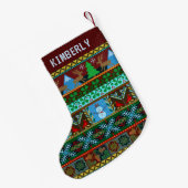 Snowman van de kerstzweten | Naam Kleine Kerstsok (Achterkant (Hangend))