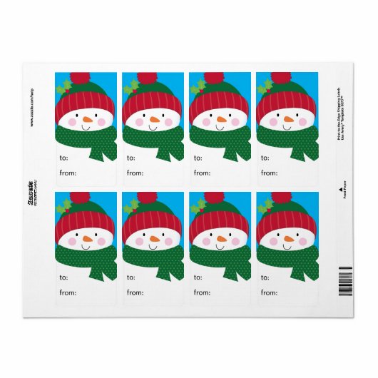 Snowman van etiket (Full Sheet)