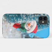 Snowman verbergt of spiekt achter een boom Case-Mate iPhone case (Achterkant (horizontaal))