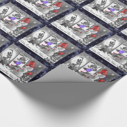 Snowman-verfwerkpapier Cadeaupapier (Hoek)