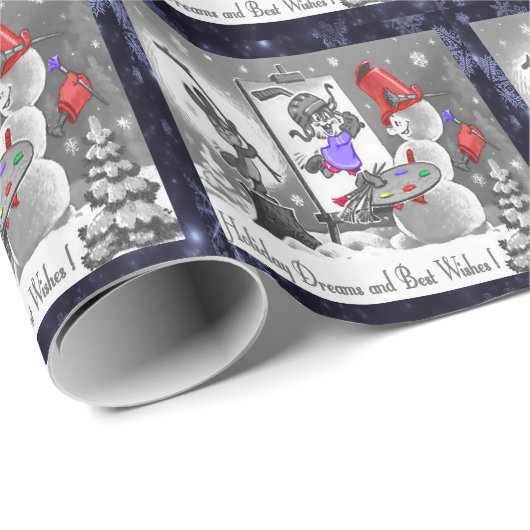 Snowman-verfwerkpapier Cadeaupapier (Rol Hoek)