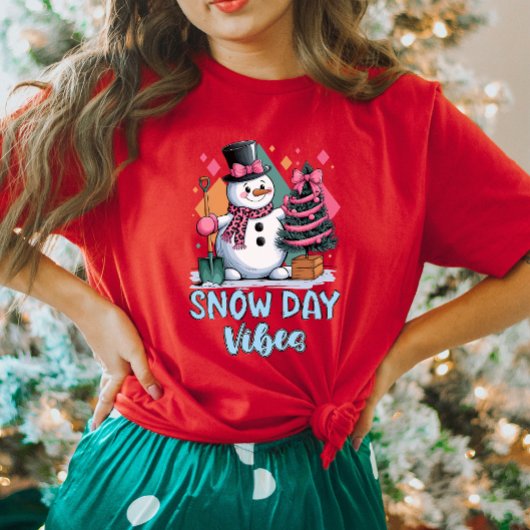 Snowman Vibes T-shirt voor dames