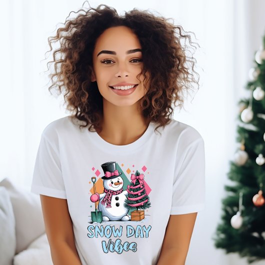 Snowman Vibes T-shirt voor dames