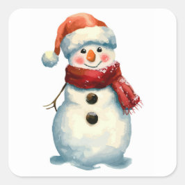 Snowman Vierkante Sticker