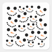 Snowman Vierkante Sticker (Voorkant)