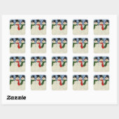 Snowman Vierkante Sticker (Vel)