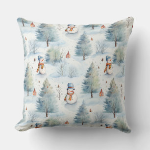 Snowman Village: Gezellig Winter Wonderland Kussen