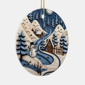 Snowman Village Winter Ornament (Rechts)