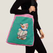 Snowman Vintage Kerstmis Crossbody Tas (Dichtbij)