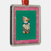 Snowman Vintage Kerstmis Metalen Ornament (Rechts)