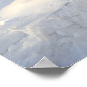 Snowman voor de rode schuur in Columbia Herfsten Poster (Hoek)