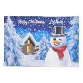 Snowman voor kerstmis met kinderen kussensloop (Achterkant)